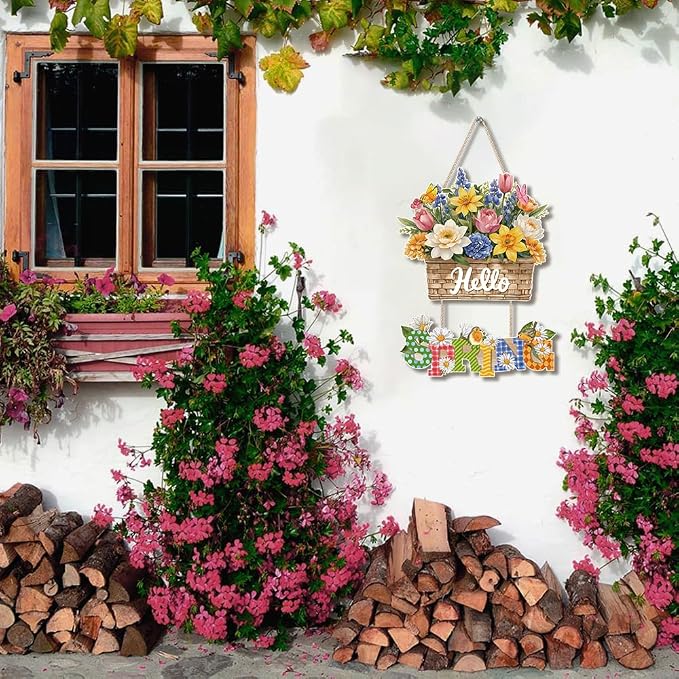 Ausril Hello Spring Decoration, Spring Welcome Sign - Image 5