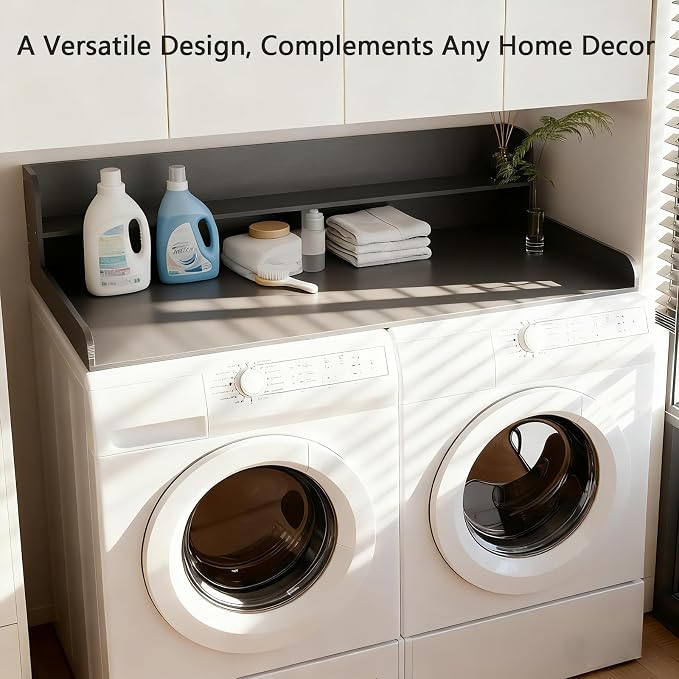 Fabuday 2-Tier Wood Washer Dryer Countertop - Image 4