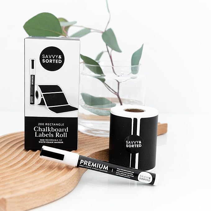 200 Chalkboard Labels for Food Containers, Reusable Black Stickers - Image 5