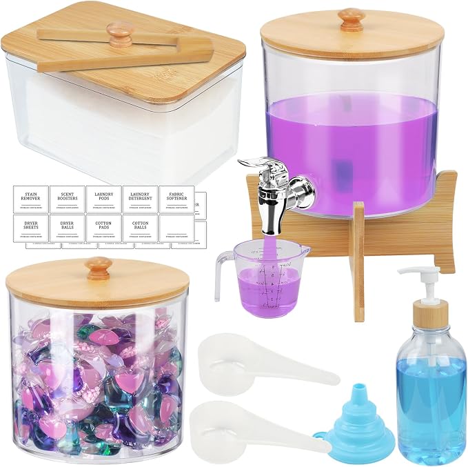 Laundry Room Organization Set 12, Laundry Pods Container & Dryer Sheet Holder - Image 8