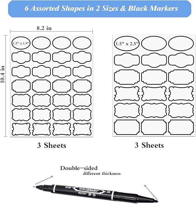 138pcs Removable Transparent Labels - Image 3