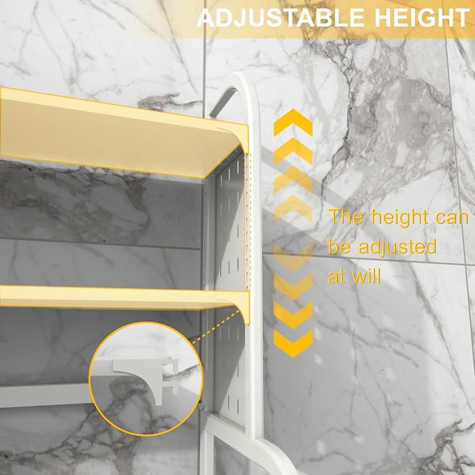 Over Washer Storage, 3 Tier Expandable Washer and Dryer rack, Laundry Room - Image 6