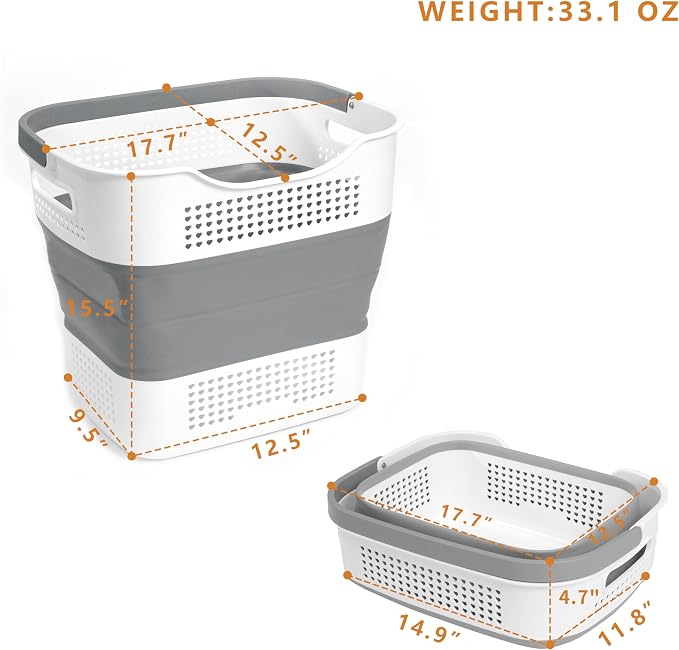 GREATLINK Foldable Laundry Basket Collapsible Laundry Hamper, Laundry Basket - Image 2