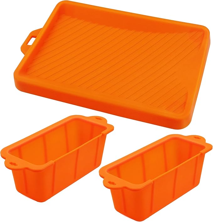 Silicone Grease Cup Liners & Spatula Mat by RXSIAT