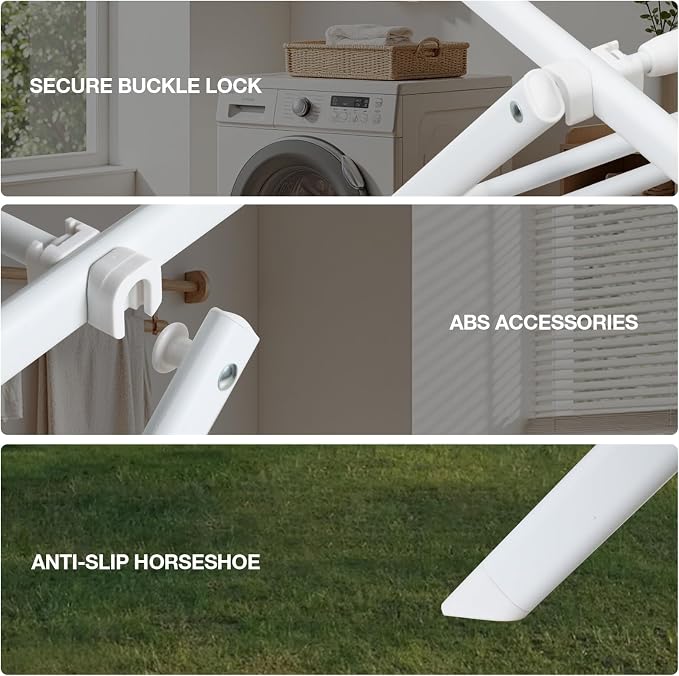 Foldable Clothes Drying Rack, Extendable Laundry Drying Rack, Clothes Airer - Image 6