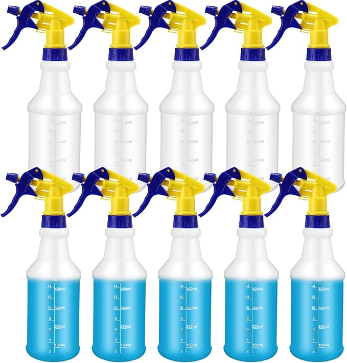 10 Pack Spray Bottles 16 oz Empty Water Spray Bottles by Gandeer