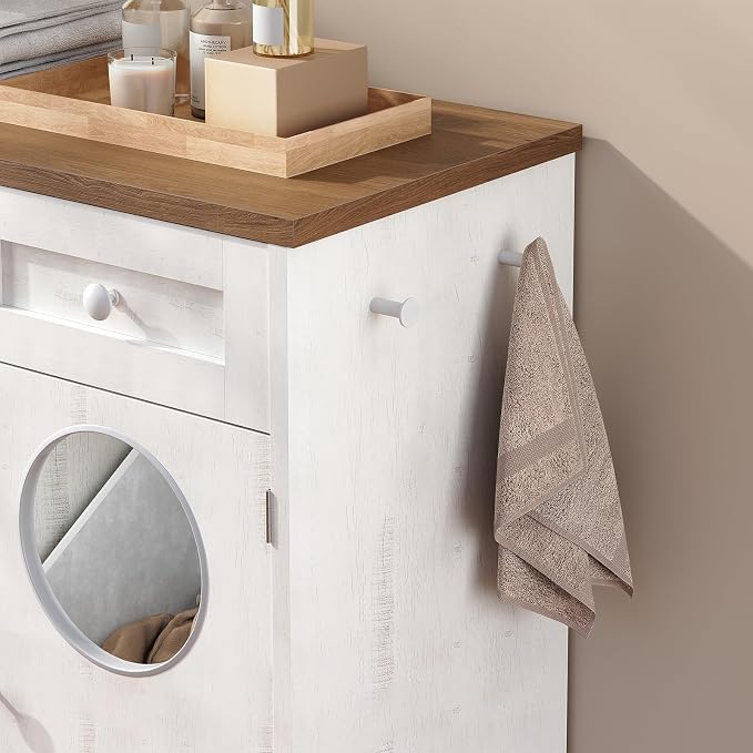 HOOBRO Double Laundry Hamper Cabinet, Hidden Laundry Cabinet - Image 7