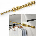 Valet Rod for Closet Pull Out, Rod for Bedroom Laundry Room Bathroom, Brushed by LOMILD