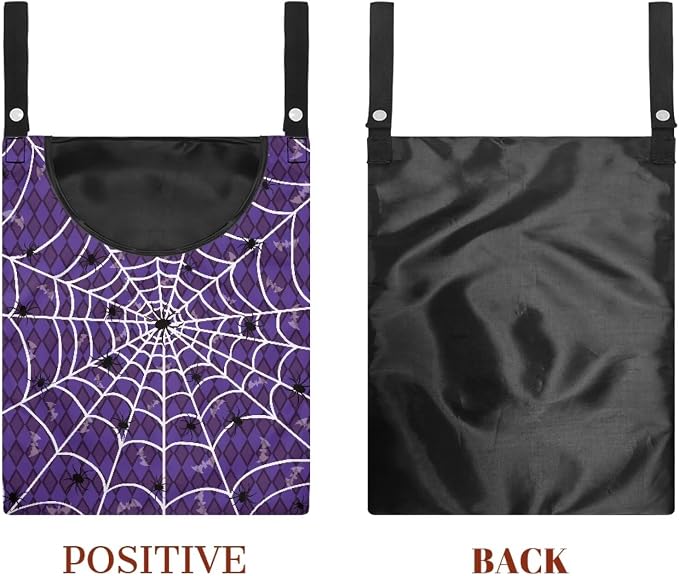 Purple Cobweb Pin Collector Bag Reusable Clothespin Storage Organizer Wall - Image 7