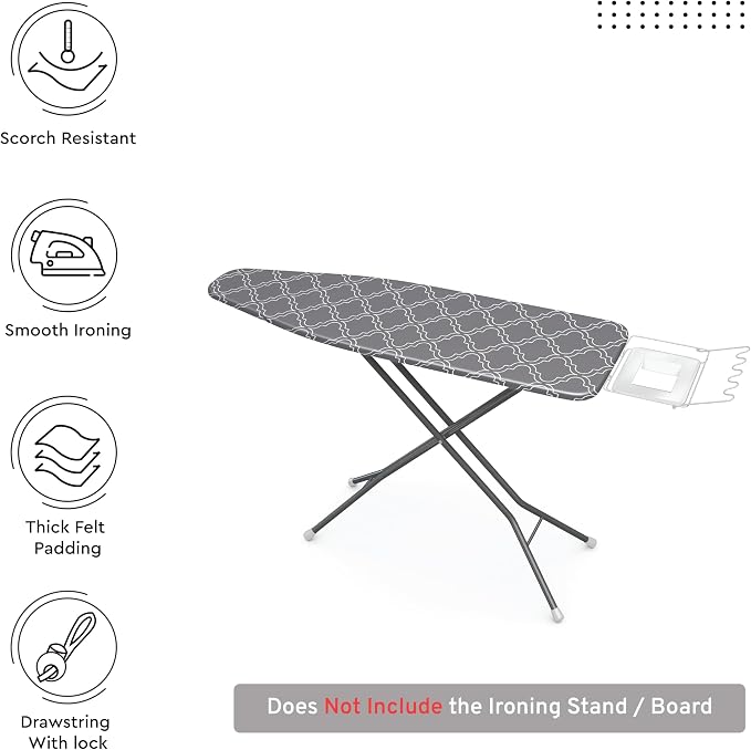 Encasa XO Ironing Board Cover and Pad 42"x14" - Image 3