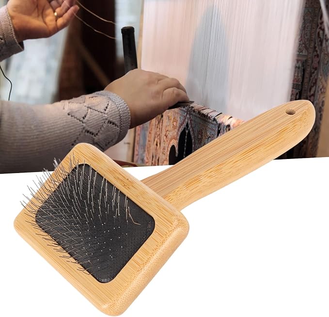 Macrame Comb, Wooden Handle Macrame Fringe Comb - Image 6
