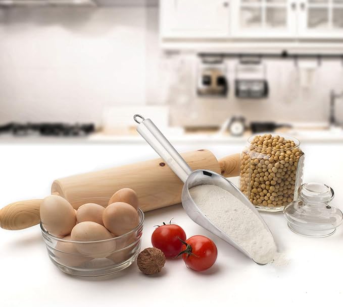 Ice Scoop, E-far Stainless Steel Kitchen Utility Scoop Set - Image 6