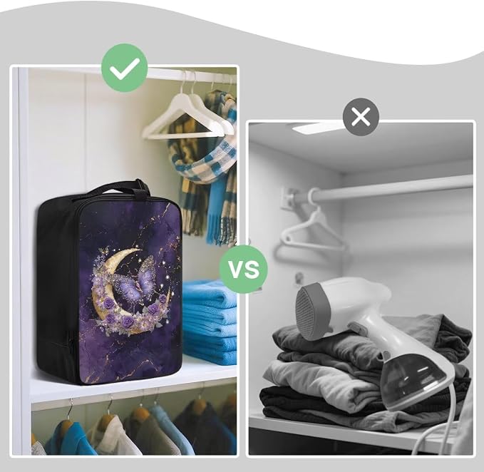 Moon Butterfly Marble Print Printed Steam Iron Storage Bag Polyester Organizer - Image 4