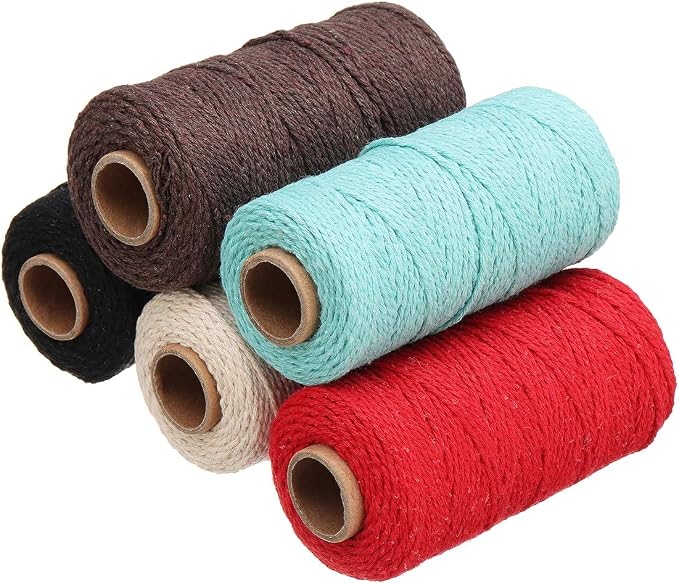 HAPYLY Pack of 5 Macrame Cotton Cord - Image 2