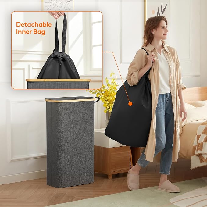 Lifewit 65L Slim Laundry Hamper - Image 4