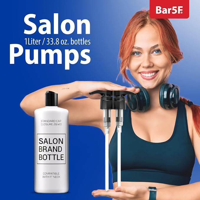 Shampoo & Conditioner Pumps for 1 L / 33.8 oz Bottles | Fits 1″ Neck | - Image 2