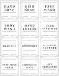 12 PCS Waterproof Glass/Plastic Bottle Labels by TESWEY