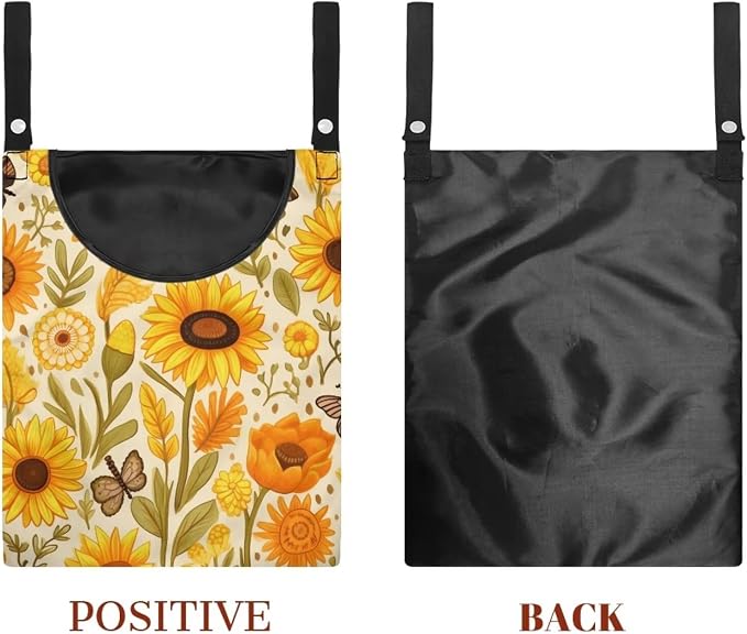 Sunflower Clothespin Bag with Hanging Hook Summer Laundry Clothes Pin Holder - Image 7