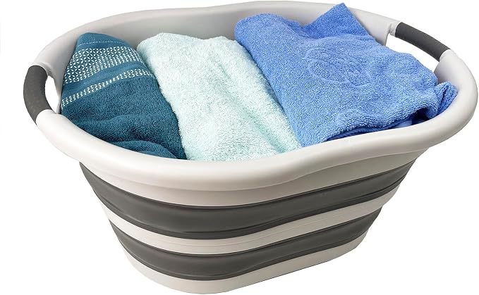 SAMMART 36L Collapsible Plastic Laundry Basket - Image 3
