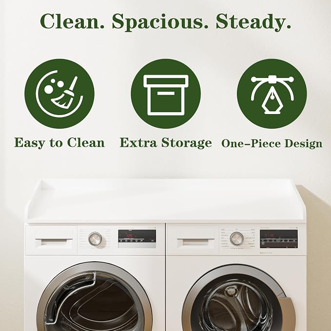 Washer Dryer Countertop, Laundry Room Organization and Storage, 27.6" x 54" - Image 3