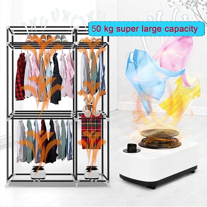Foldable Electric Heated Clothes Airer Dryer Rack - Image 6