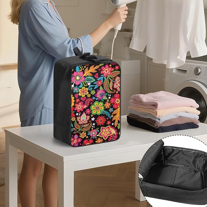 Flower Clothes Iron Storage Bag Foldable Portable Iron Holder - Image 3