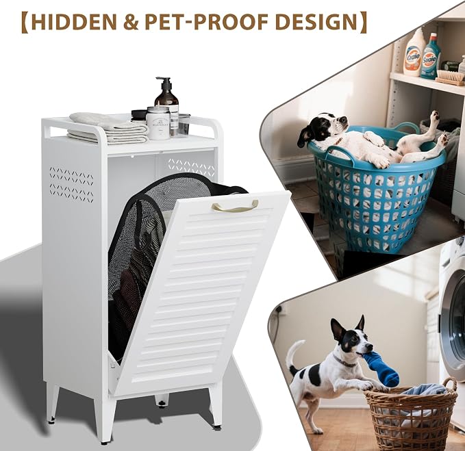 Metal Laundry Hamper Cabinet - Image 2