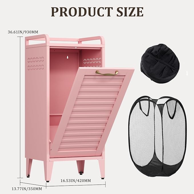 50L Tilt Out Laundry Hamper Cabinet - Image 3