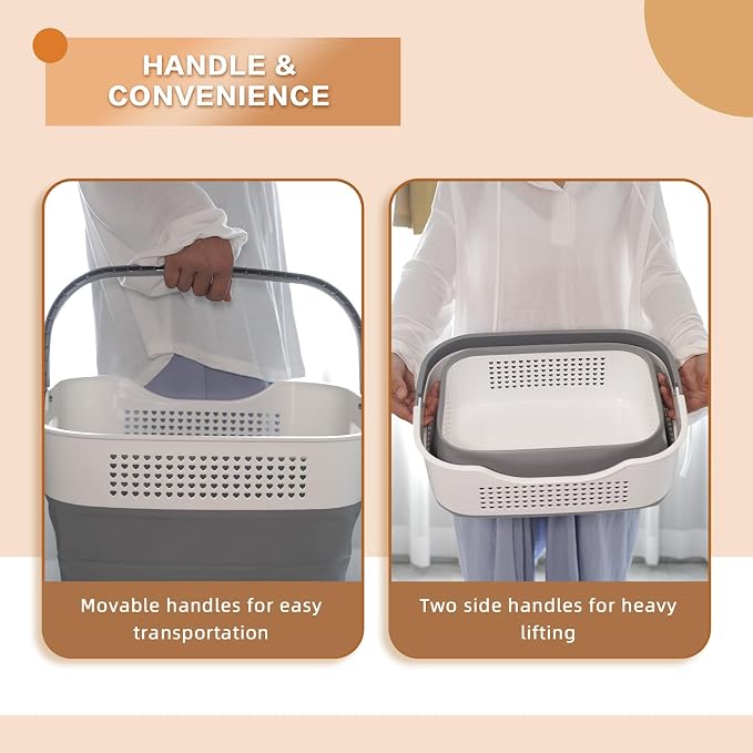 GREATLINK Foldable Laundry Basket Collapsible Laundry Hamper, Laundry Basket - Image 6