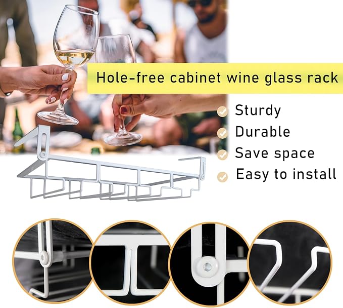 Adjustable Under Cabinet Stemware Holder - Image 5