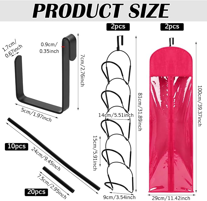 Blulu 10 Pcs Wig Hangers Rack for Multiple Wigs - Image 2