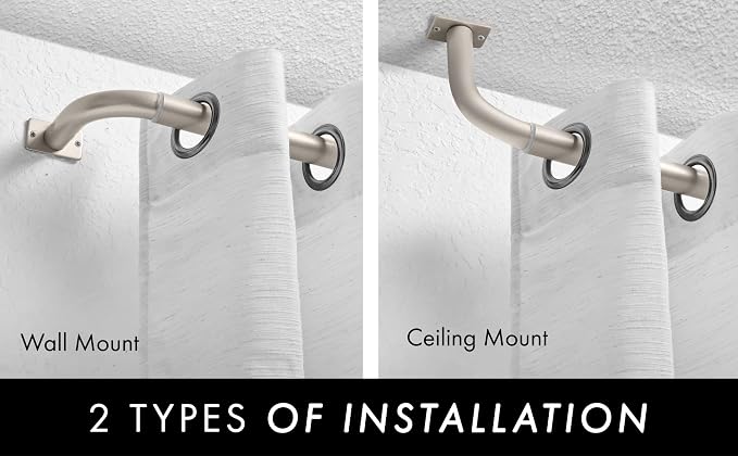 Meriville 1-Inch Diameter Wrap Around Blackout Curtain Rod - Image 5