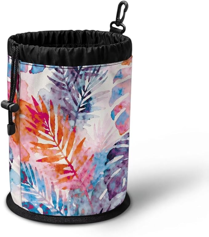 Tropical Leaf Clothespin Bag Holder Outside, Hanging Clothes Pin Bag - Image 3