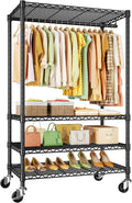 P9 Rolling Clothes Rack Heavy Duty, Clothing Racks by UlifHome