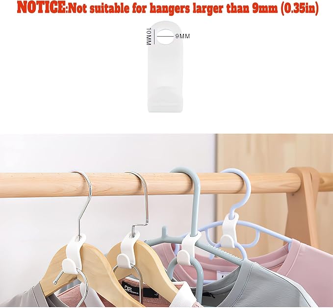 Clothes Hanger Connector Hooks 50PCS Plastic Hooks Cascading Hangers Space - Image 3