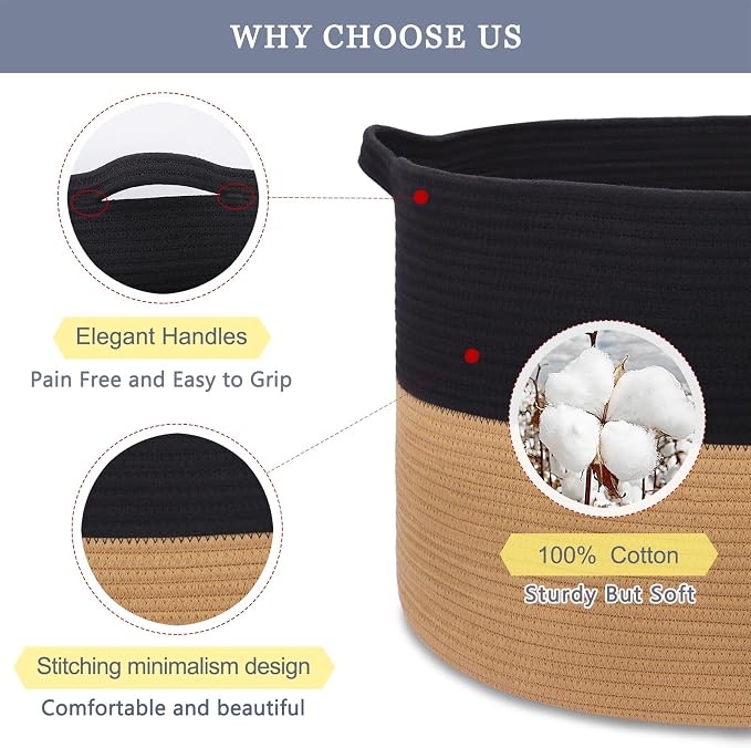 Extra Large Blanket Basket 87L, Laundry Hamper, Baby Nursery Hamper - Image 4