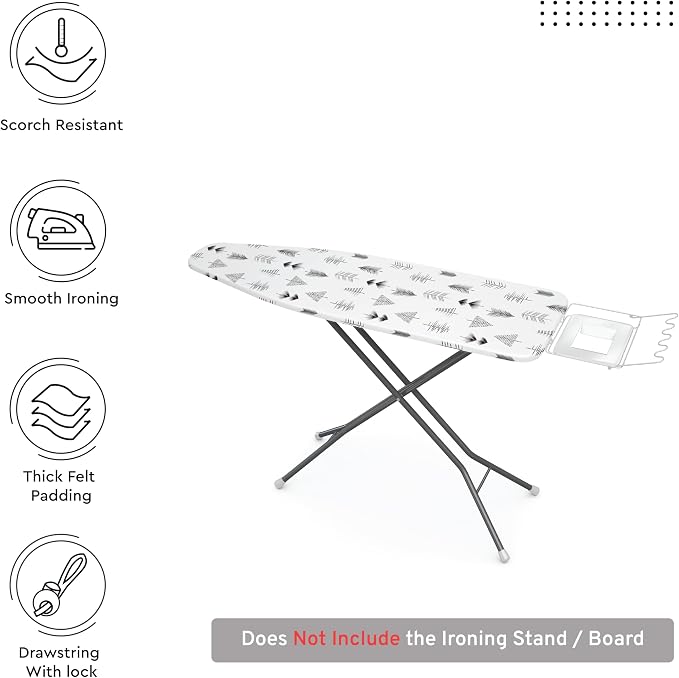 Encasa XO Ironing Board Cover and Pad 54"x18" - Image 3