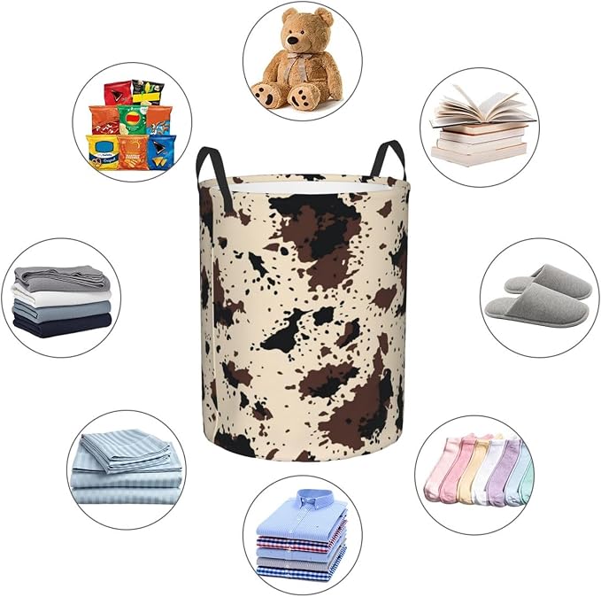 Cow Texture Laundry Hamper Bag - Image 5