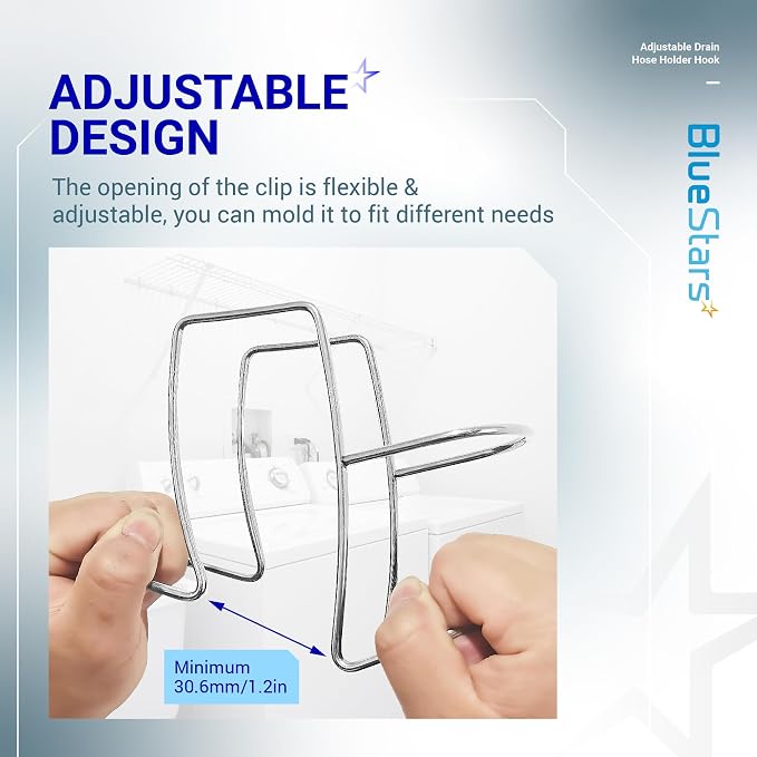 BlueStars Adjustable Drain Hose Holder – Universal Utility Sink Clamp - Image 3