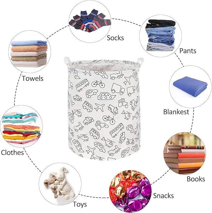 Collapsible Laundry Basket in Bedroom Waterproof Laundry Hamper in Bathroom - Image 4