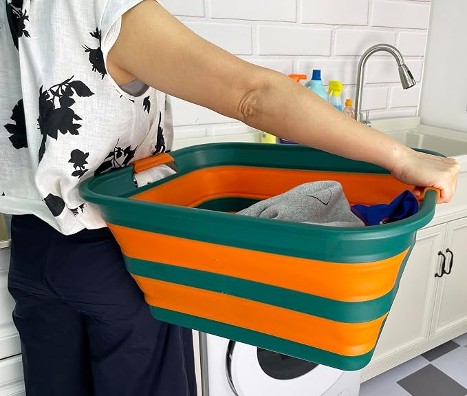 SAMMART Collapsible Plastic Laundry Basket - Image 3
