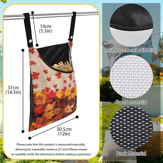 Maple Clothespin Bag Clip Large Capacity Storage Bag Machine Washable - Image 6