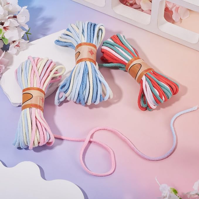98.46 Feet Colorful 3-3.5mm Macrame Cord Twisted Soft Macrame Rope Segment Dyed - Image 5