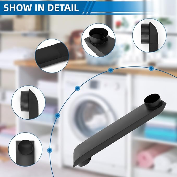 Periscope Dryer Vent Connector Kit, Upgraded 304 Stainless Steel Adjustable - Image 7
