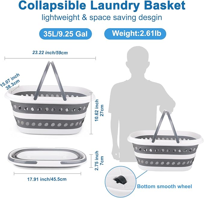 35L Collapsible Laundry Basket - Image 2