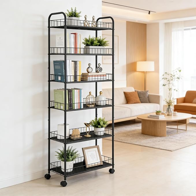 10in 6 Tier Slim Storage Cart - Image 4