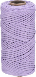 Rebower Macrame Cord 4mm x 109 Yard, Natural Cotton Macrame Rope Twisted by Rebower