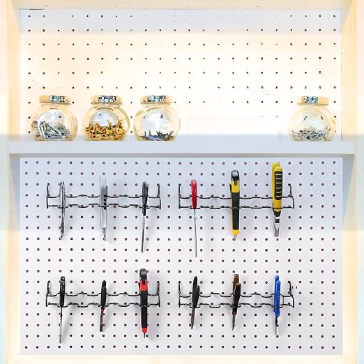Hanaive 4 Pieces Pegboard Pliers Holder, Holds 11 Plier Per Rack, Steel - Image 6
