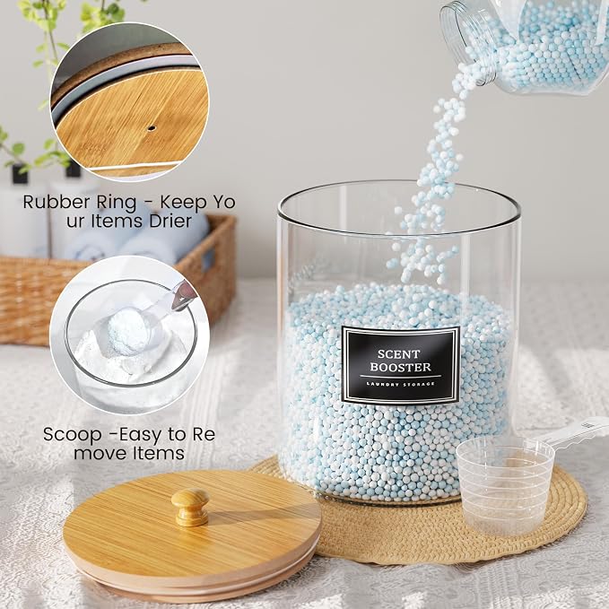 3+1 Pack Glass Laundry Pods Container - Image 3