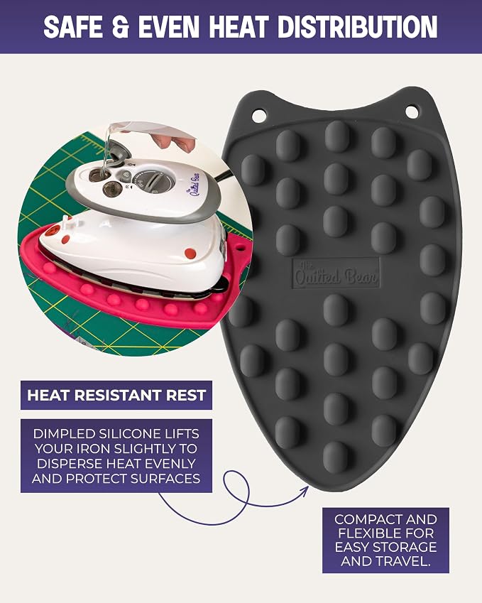 The Quilted Bear Mini Iron, Rest & Ironing Mat - Image 6